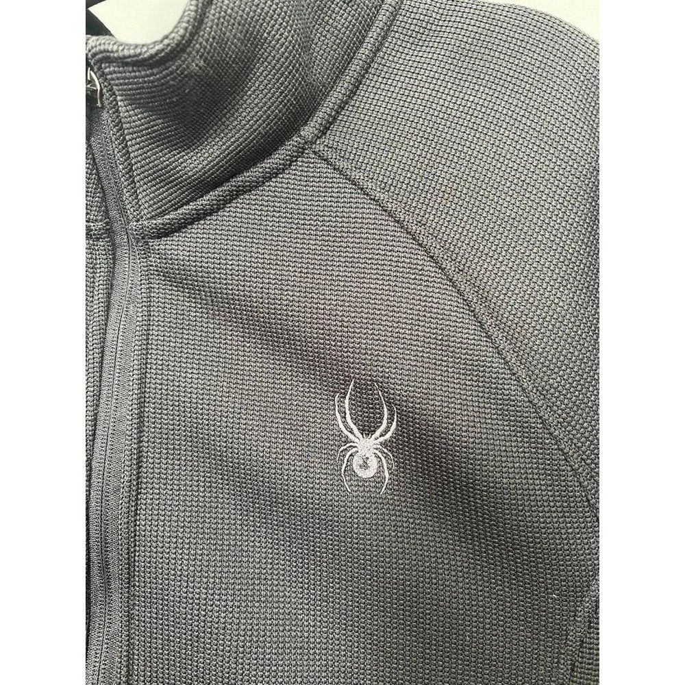 Spyder womens xl black lightweight fleece coat jacket